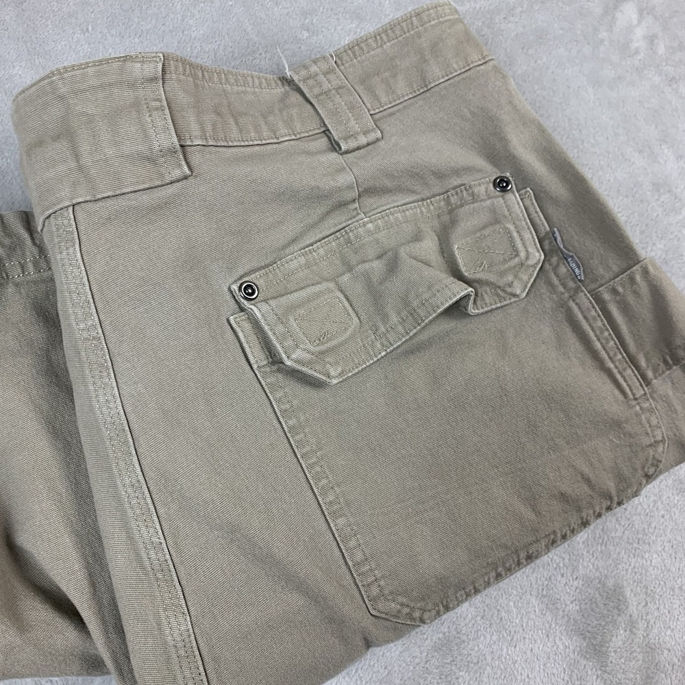Duluth Trading Co Flex Fire Hose Shorts Mens 44* Khaki Cargo Relaxed Fit Stretch